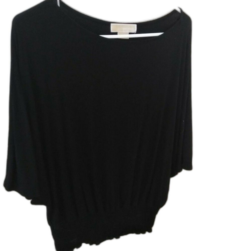 Michael Kors Women's S- Short Sleeve Black Shirt